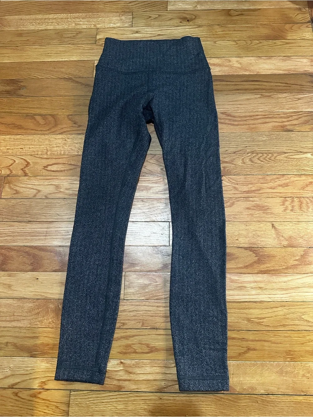 Lululemon Wunder Under Leggings 7/8 Herringbone Heathered Black High Rise 4